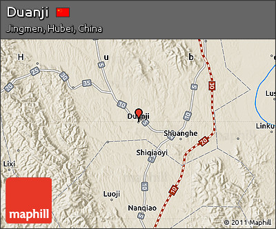 Shaded Relief Map of Duanji