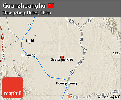 Shaded Relief Map of Guanzhuanghu