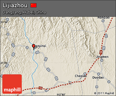 Shaded Relief Map of Lijiazhou