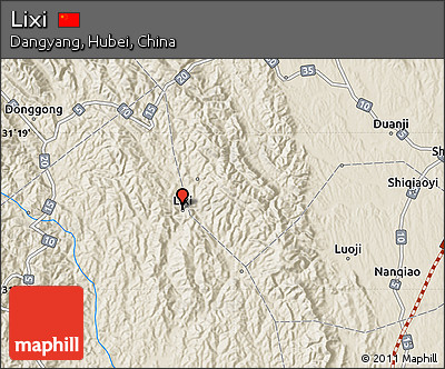 Shaded Relief Map of Lixi
