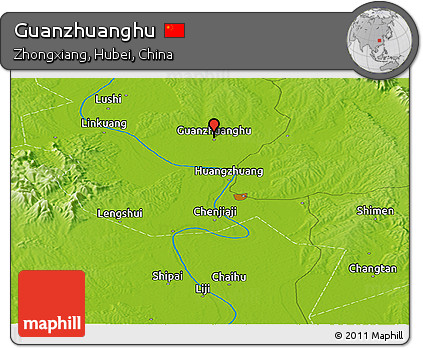 Physical Panoramic Map of Guanzhuanghu