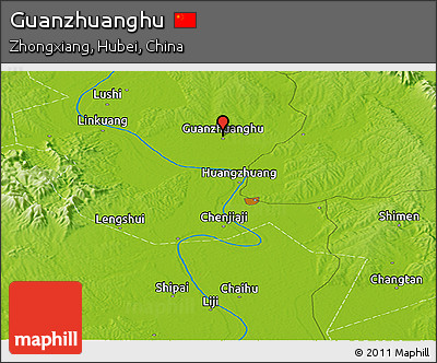 Physical Panoramic Map of Guanzhuanghu