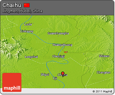 Physical Panoramic Map of Chaihu
