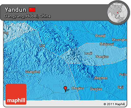 Political Panoramic Map of Yandun