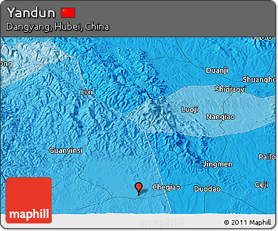 Political Panoramic Map of Yandun