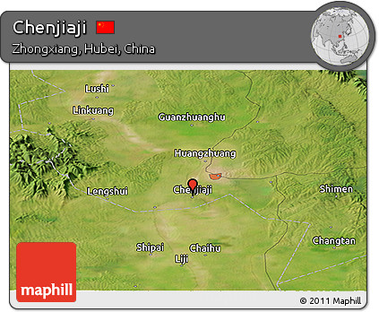 Satellite Panoramic Map of Chenjiaji