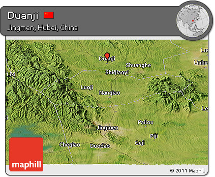 Satellite Panoramic Map of Duanji