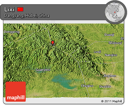 Satellite Panoramic Map of Lixi
