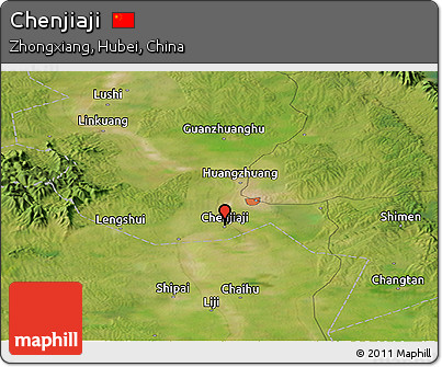 Satellite Panoramic Map of Chenjiaji