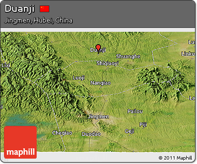 Satellite Panoramic Map of Duanji
