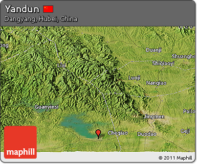 Satellite Panoramic Map of Yandun