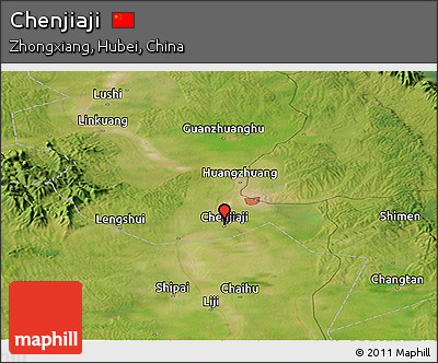 Satellite Panoramic Map of Chenjiaji