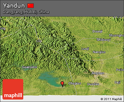 Satellite Panoramic Map of Yandun