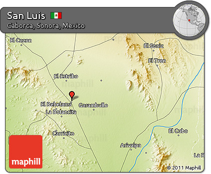 Physical 3D Map of San Luis