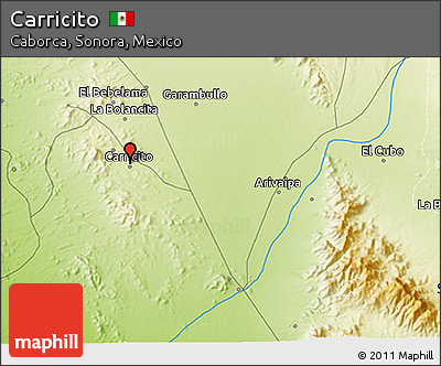 Physical 3D Map of Carricito
