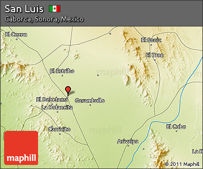 Physical 3D Map of San Luis
