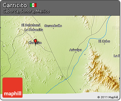 Physical 3D Map of Carricito