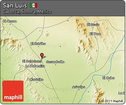 Physical 3D Map of San Luis
