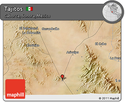 Satellite 3D Map of Tajitos