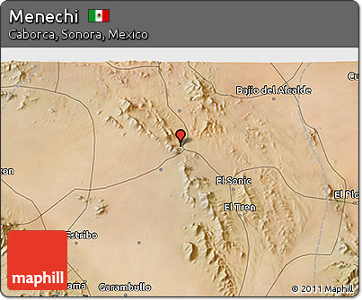 Satellite 3D Map of Menechi