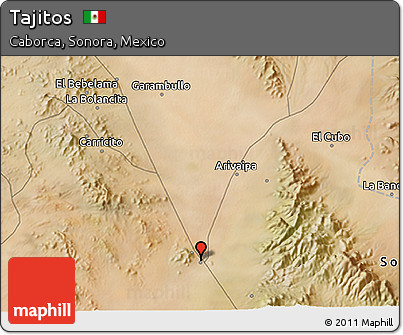 Satellite 3D Map of Tajitos