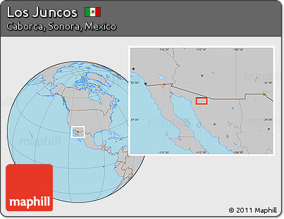 Gray Location Map of Los Juncos