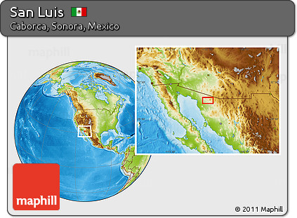 Physical Location Map of San Luis