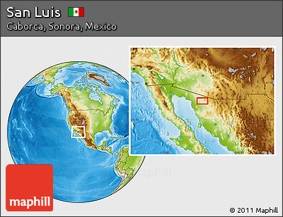 Physical Location Map of San Luis