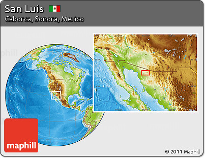 Physical Location Map of San Luis
