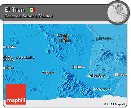 Political Panoramic Map of El Tren