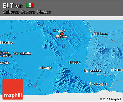 Political Panoramic Map of El Tren