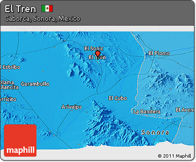 Political Panoramic Map of El Tren