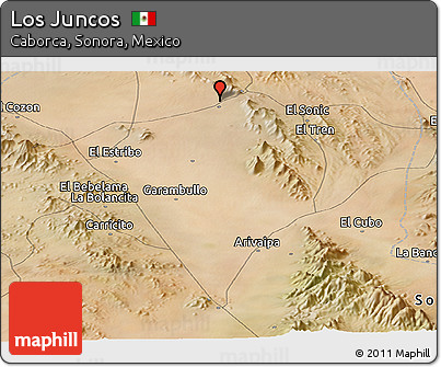Satellite Panoramic Map of Los Juncos