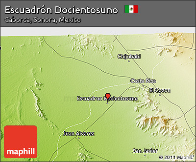 Physical 3D Map of Escuadrón Docientosuno