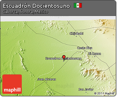 Physical 3D Map of Escuadrón Docientosuno
