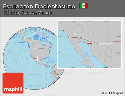 Gray Location Map of Escuadrón Docientosuno