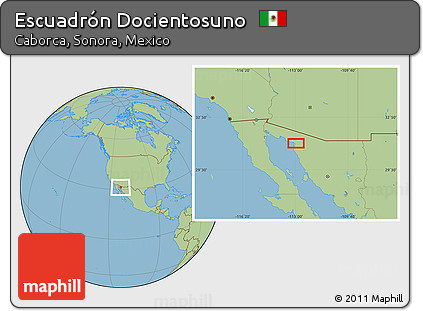 Savanna Style Location Map of Escuadrón Docientosuno