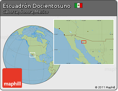 Savanna Style Location Map of Escuadrón Docientosuno