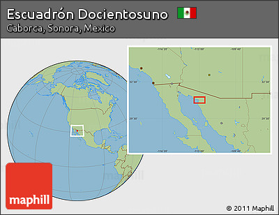 Savanna Style Location Map of Escuadrón Docientosuno