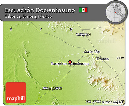 Physical Map of Escuadrón Docientosuno