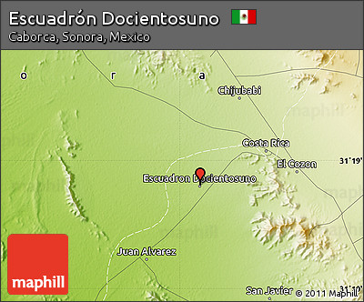 Physical Map of Escuadrón Docientosuno