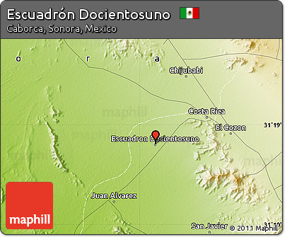 Physical Map of Escuadrón Docientosuno