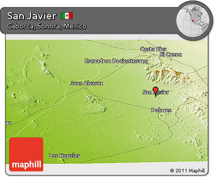 Physical Panoramic Map of San Javier