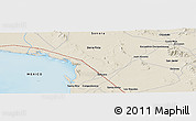 Shaded Relief Panoramic Map of the area around 31° 11' 6" N, 112° 58' 29" W