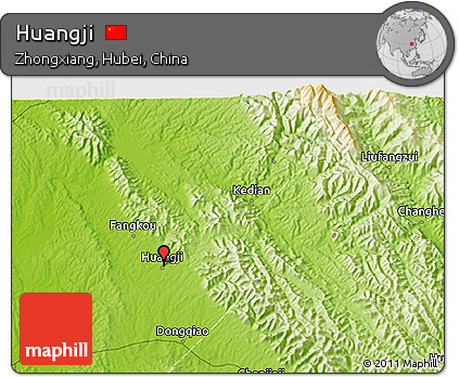 Physical 3D Map of Huangji
