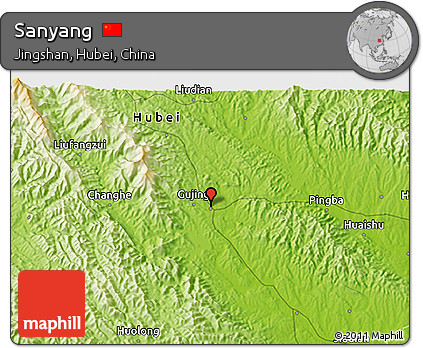 Physical 3D Map of Sanyang