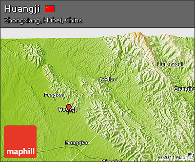 Physical 3D Map of Huangji