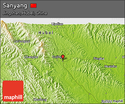 Physical 3D Map of Sanyang