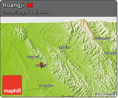 Physical 3D Map of Huangji