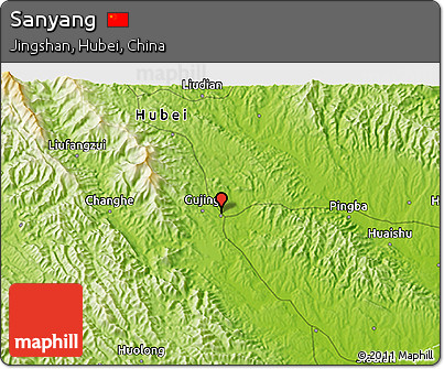 Physical 3D Map of Sanyang